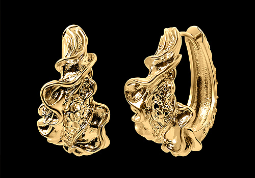 Rome Design Awards Winner - Mitsu Noib - Frill Earring: The Unfading Gesture
