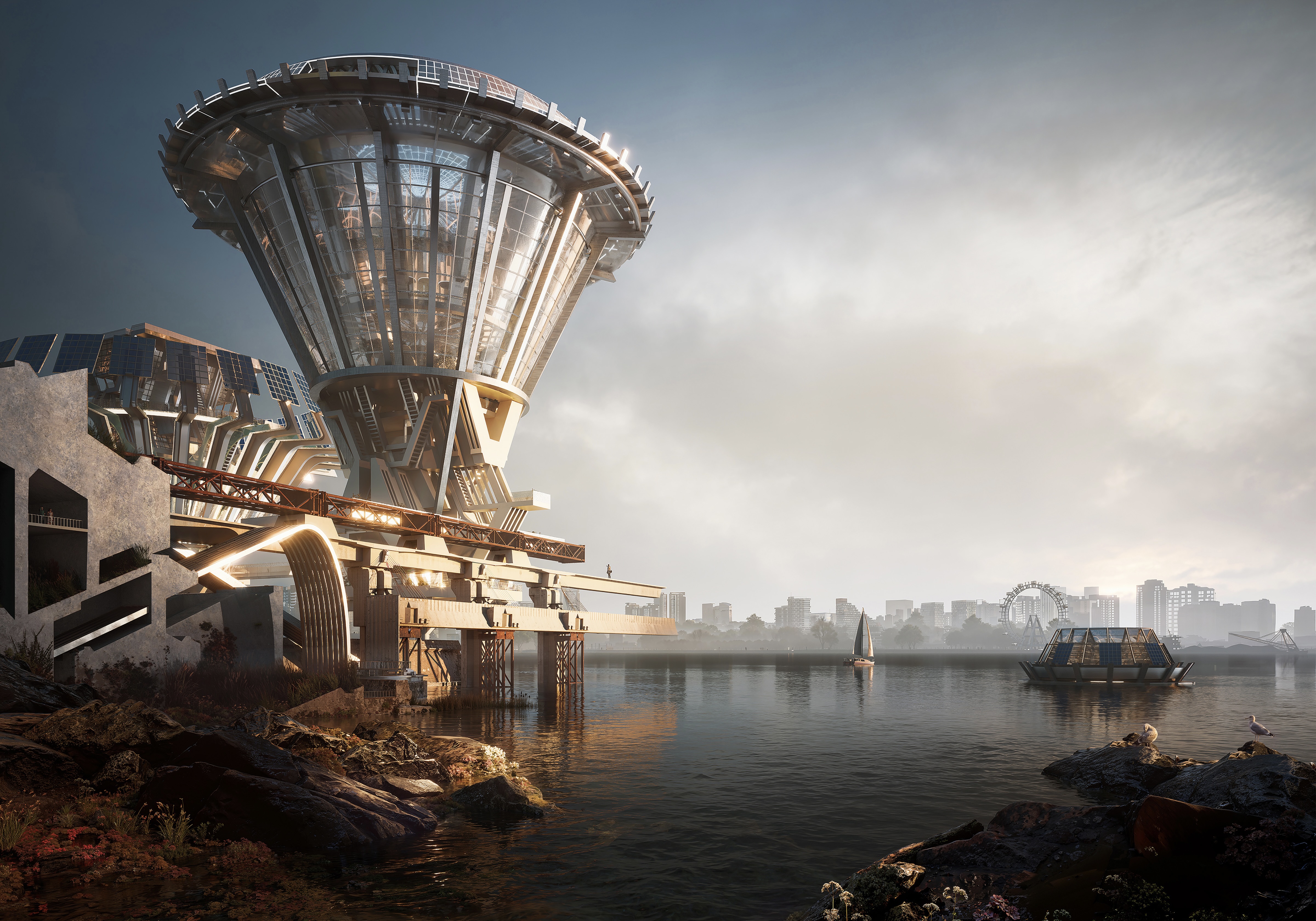 Rome Design Awards Winner - Siyu Gao - Governors Island: Self-Sustaining Micro Ecological Island